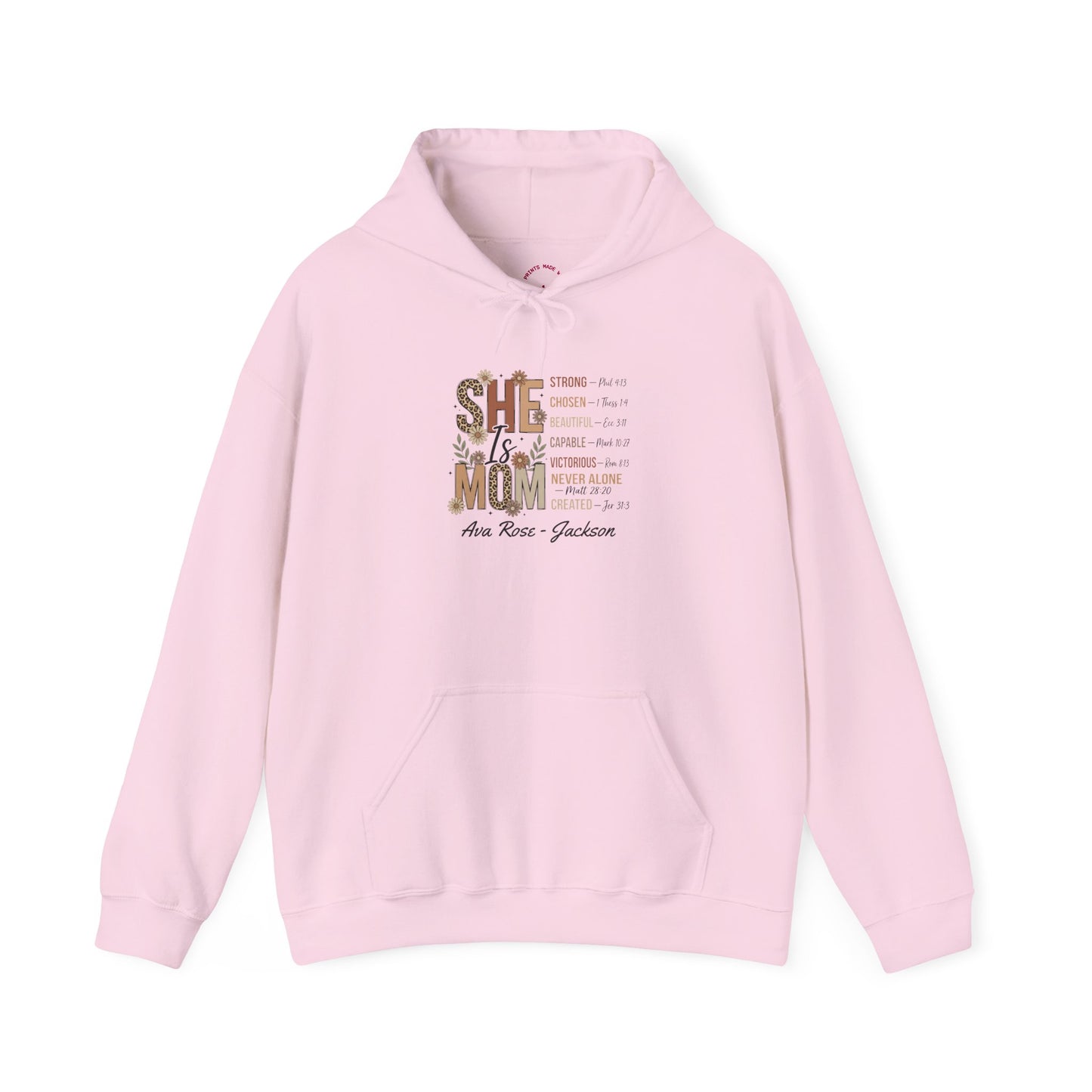 She Is Mom Custom Kids Name Mama Hoodie — Personalized Mom Hoodie