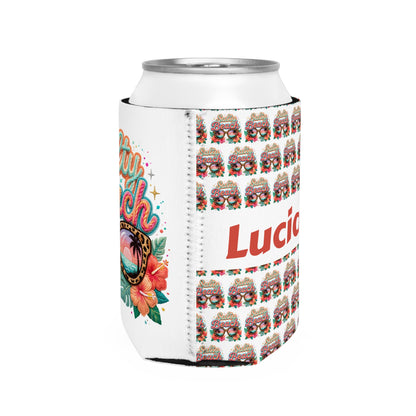 Salty Beach Can Cooler Sleeve — Personalized Can Koozie for BBQs & Beach Days