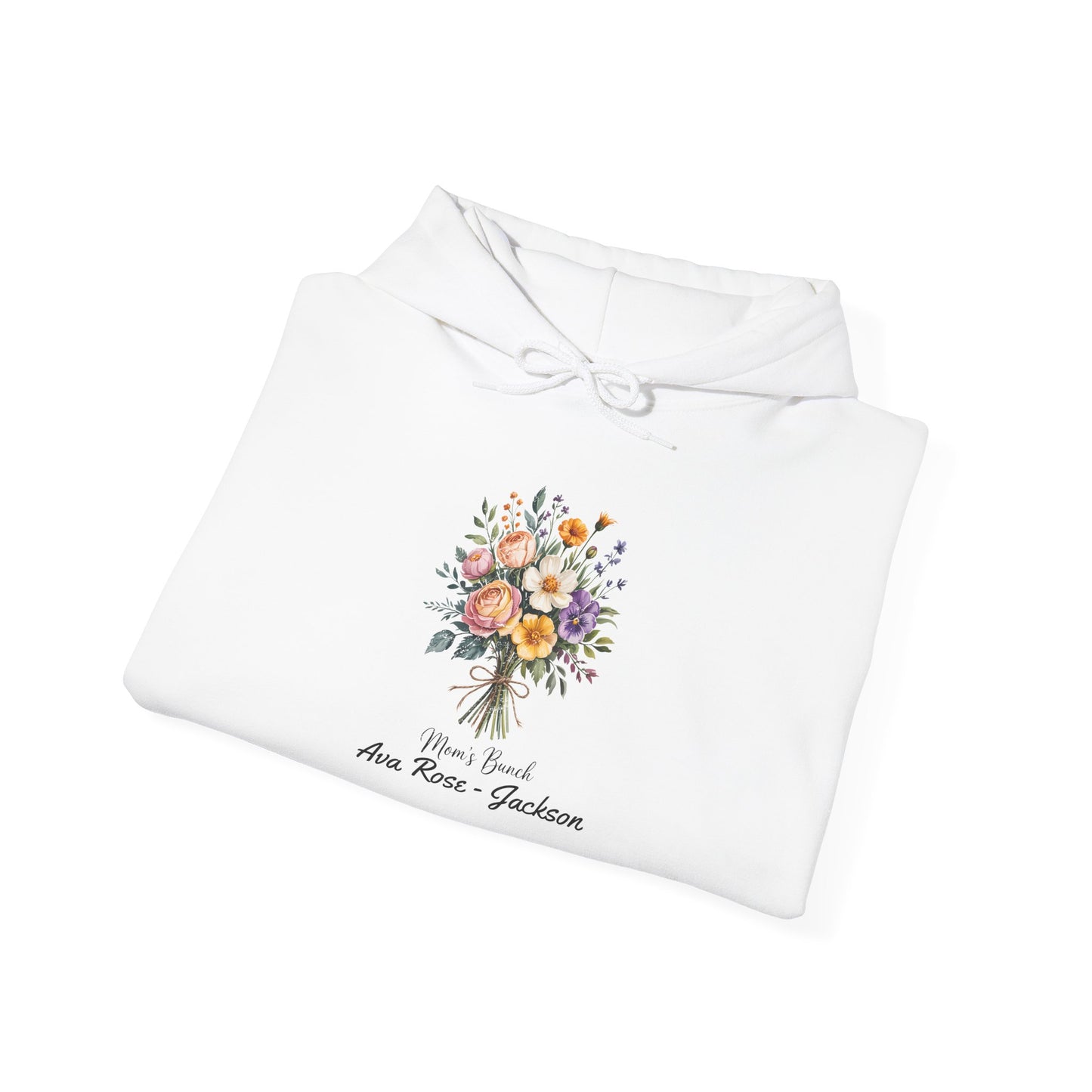 Mom's Bunch Custom Kids Name Mama Hoodie — Personalized Mom Hoodie