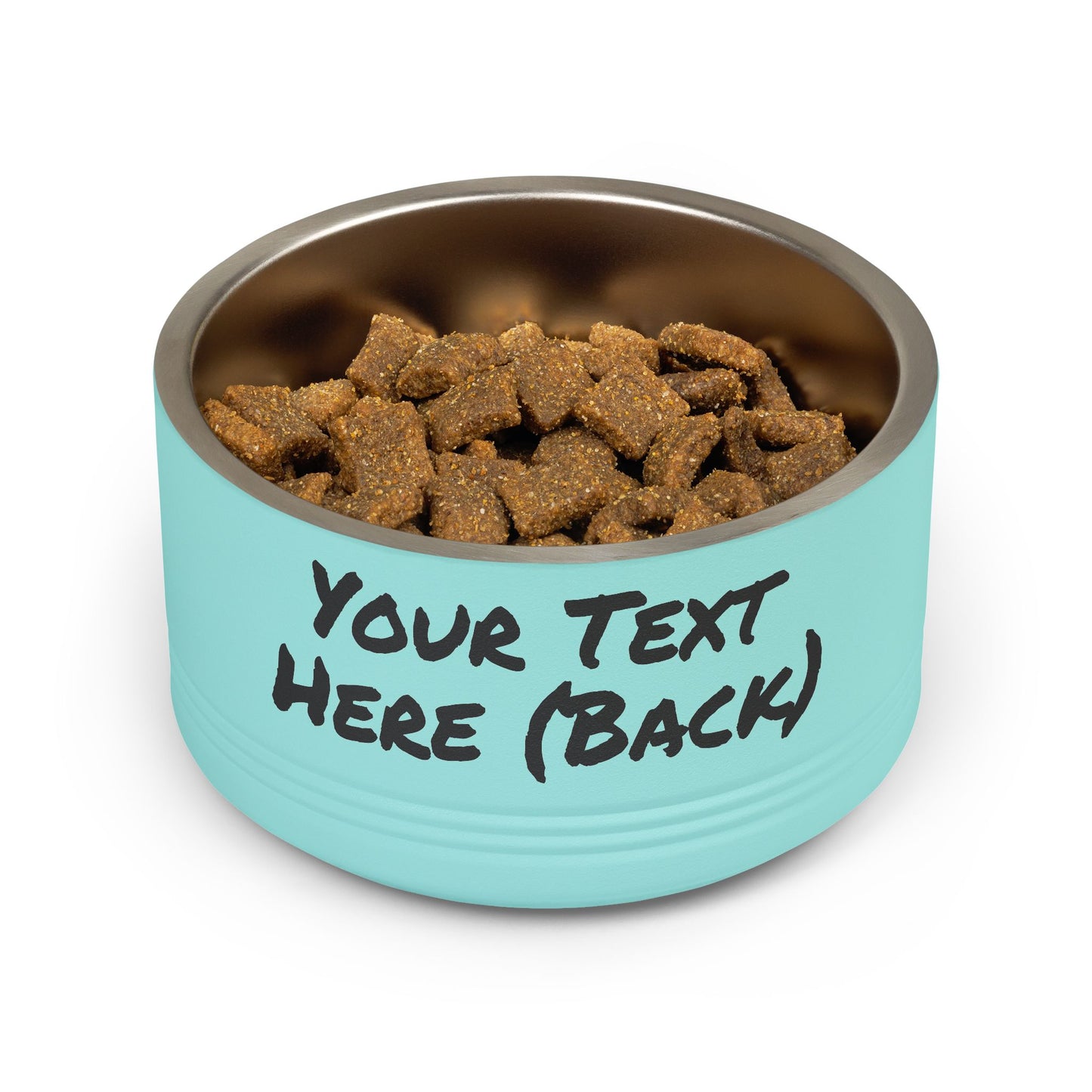 Custom Pet Bowl Black Text — Various Colors - 18oz Custom Dog & Cat Food Water Dish
