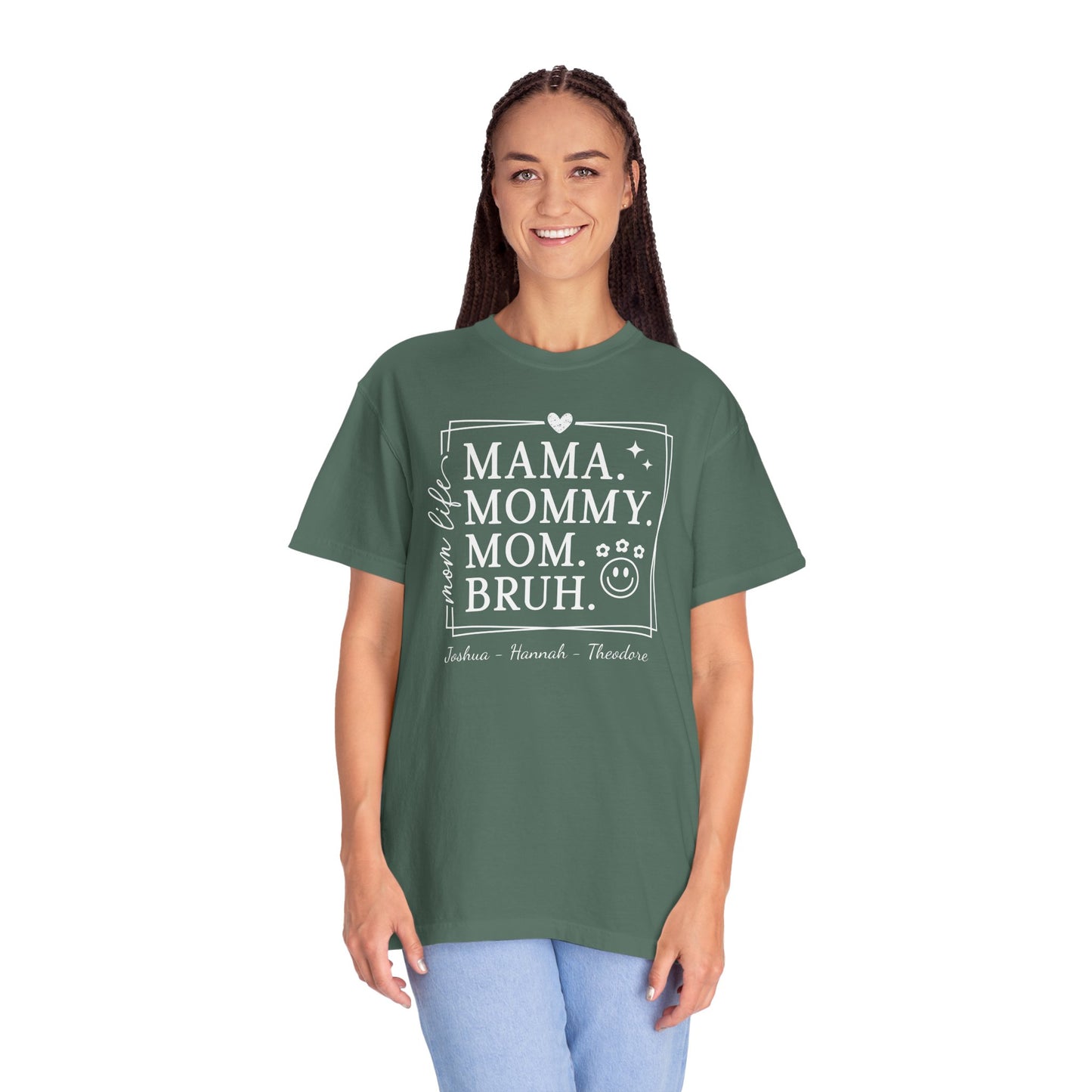 Mom Life Custom Name T-Shirt — Personalized Mom Script Graphic Tee