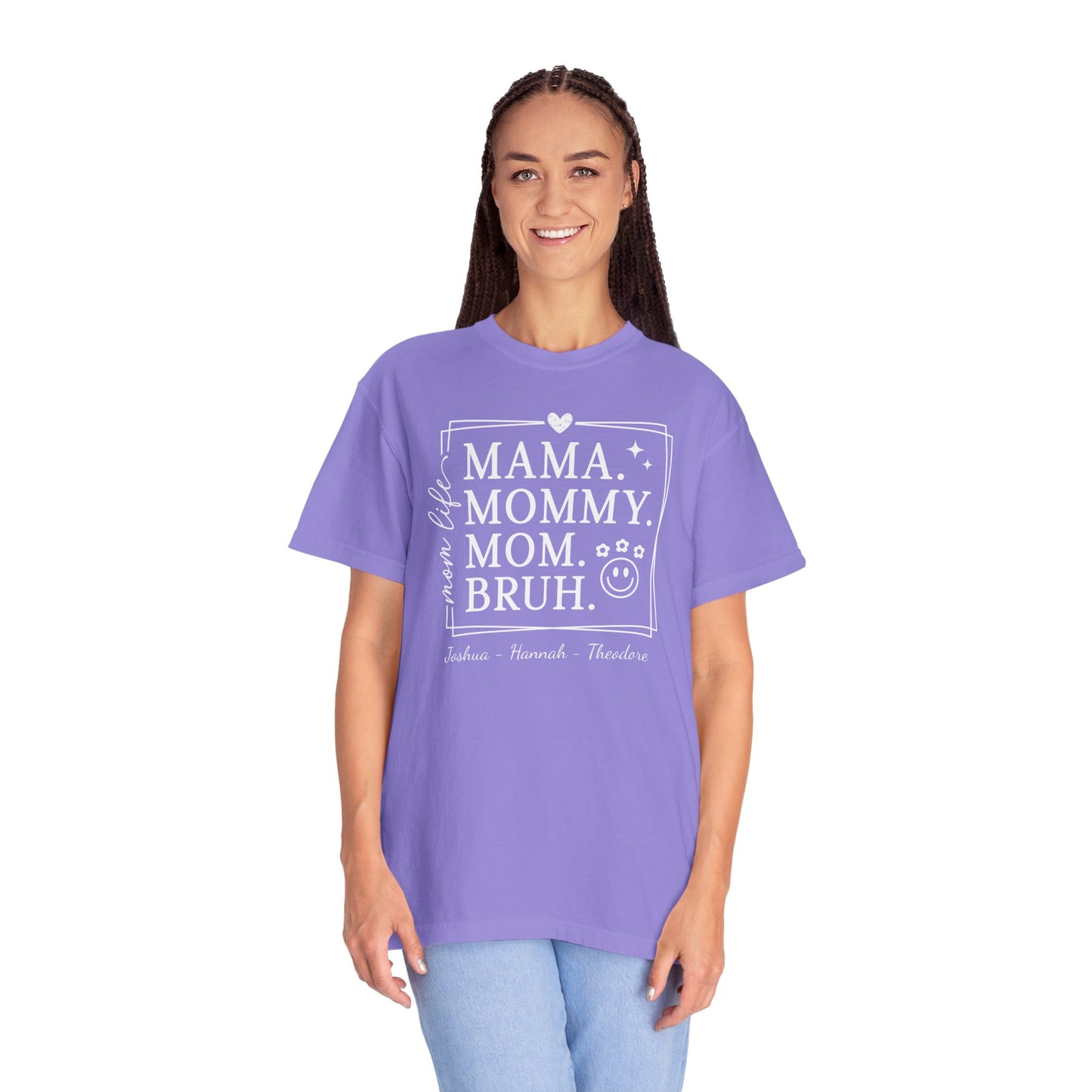 Mom Life Custom Name T-Shirt — Personalized Mom Script Graphic Tee