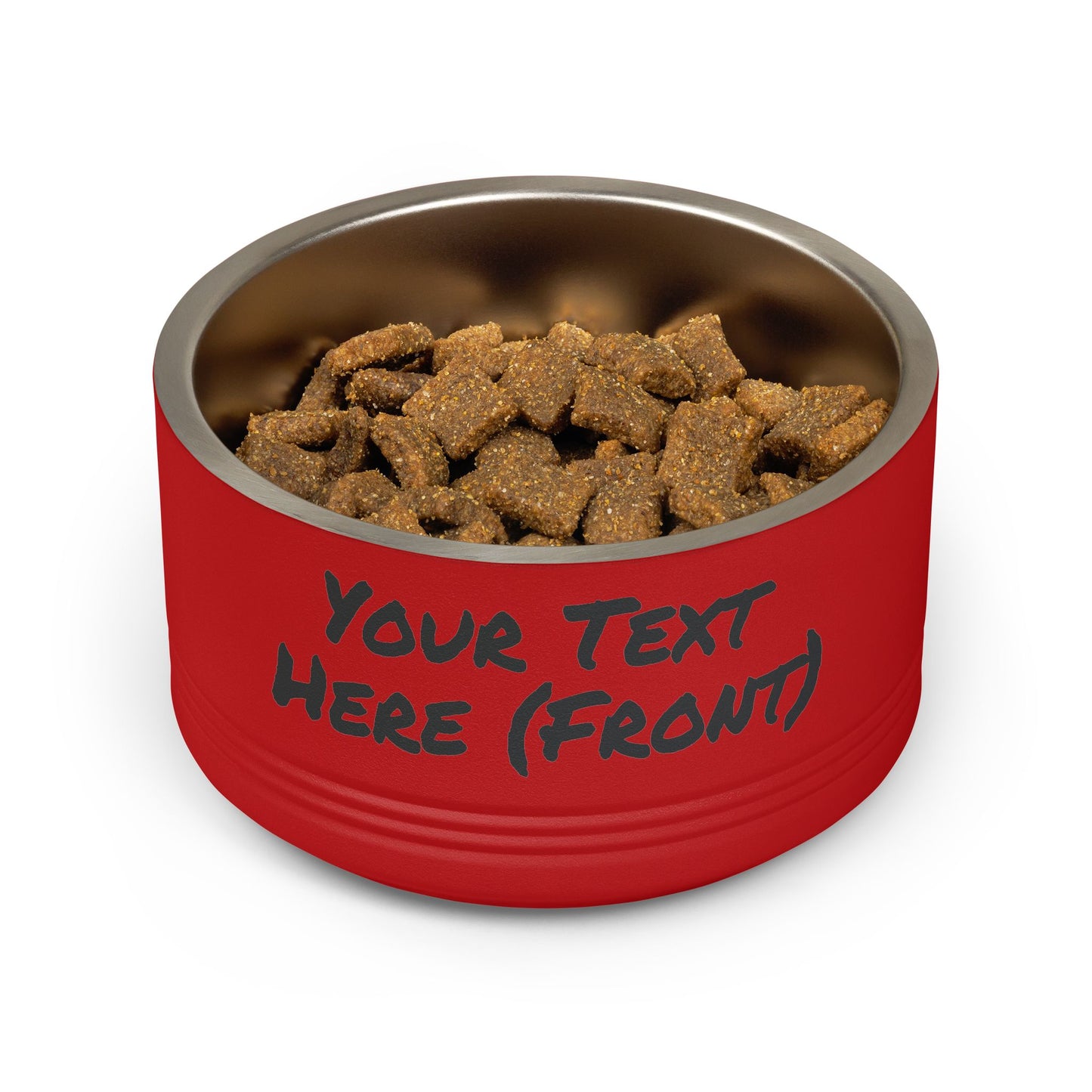 Custom Pet Bowl Black Text — Various Colors - 18oz Custom Dog & Cat Food Water Dish
