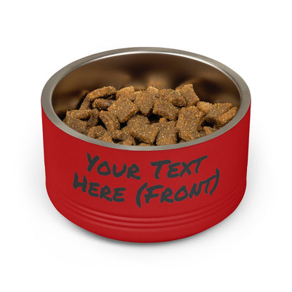 Custom Pet Bowl Black Text — Various Colors - 18oz Custom Dog & Cat Food Water Dish