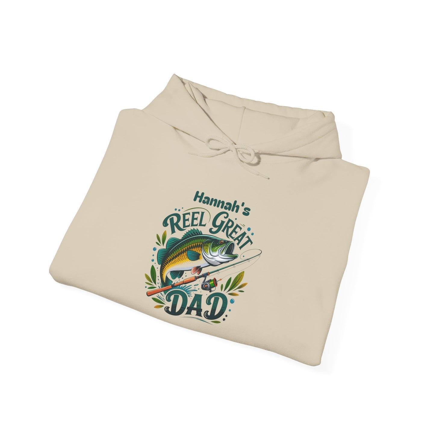 Reel Great Dad Custom Kid's Names Hoodie - Personalized Gift