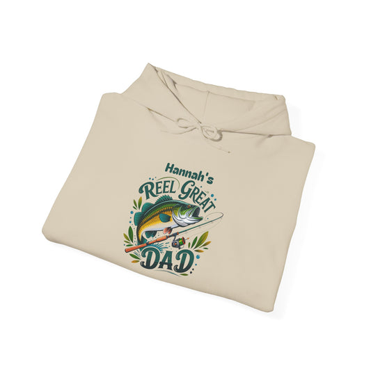 Reel Great Dad Custom Kid's Names Hoodie - Personalized Gift