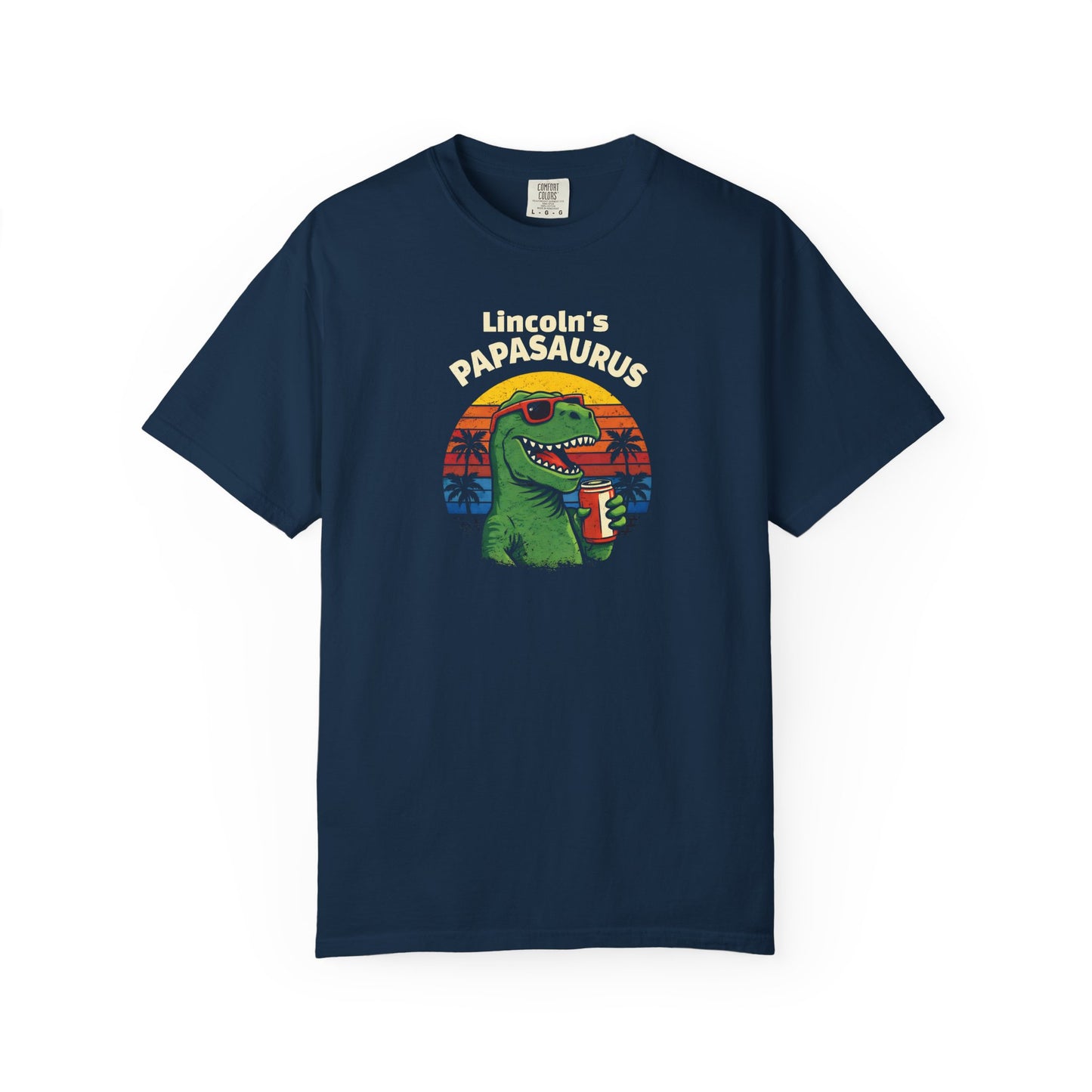 Papasaurus Custom Kid's Names— Fathers Day Tee
