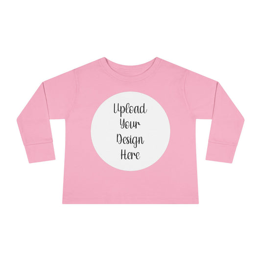 *Custom Toddler Long Sleeve Tee — Rabbit Skins Various Colors - Upload Your Design