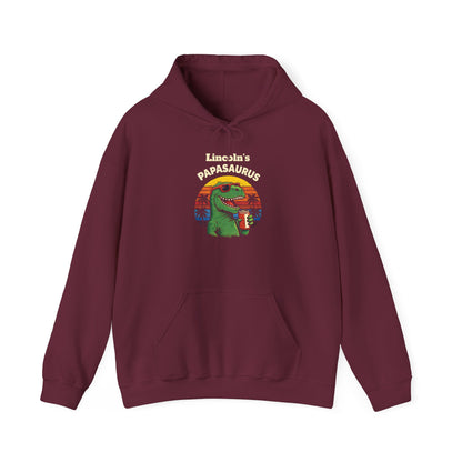 Papasaurus Custom Kid's Names Hoodie - Personalized Gift