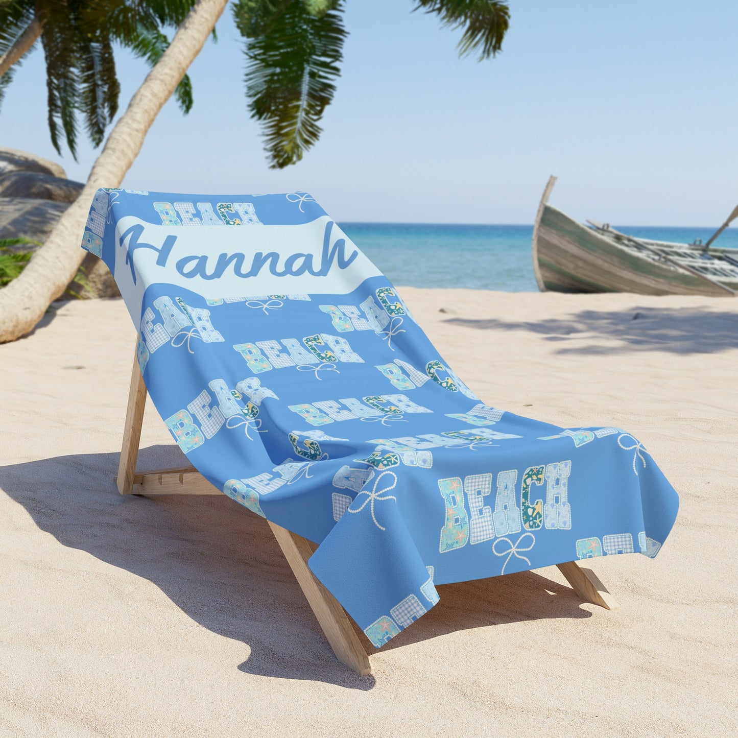 Pearl Beach Towel — Personalized Name & Design