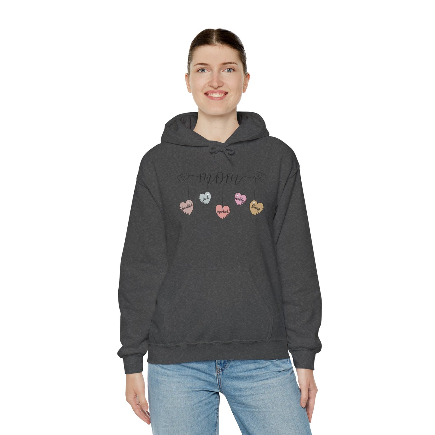 Mom Hearts — Graphic Hoodie