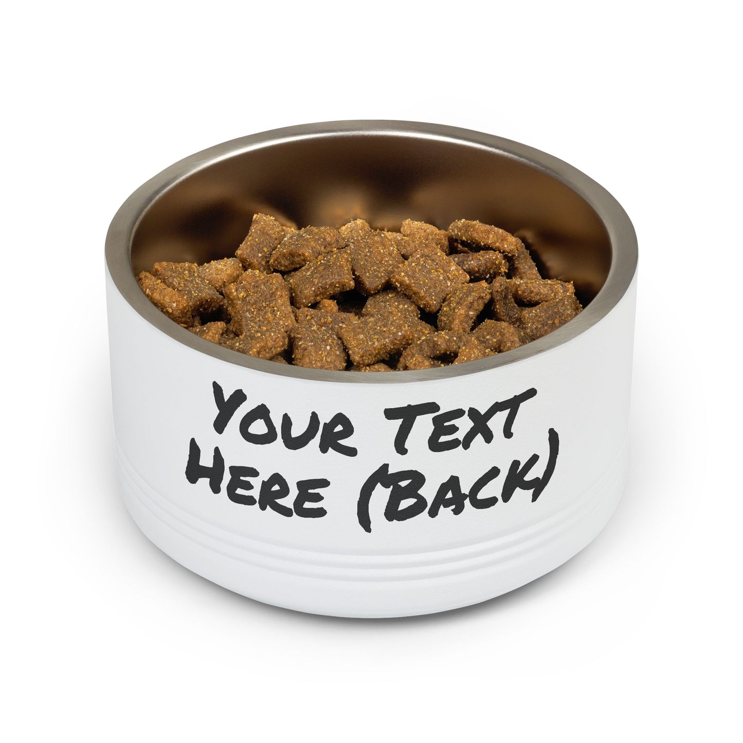 Custom Pet Bowl Black Text — Various Colors - 18oz Custom Dog & Cat Food Water Dish
