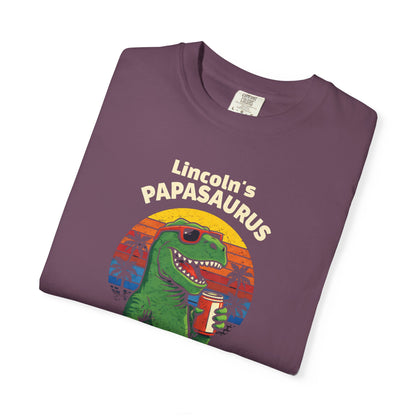 Papasaurus Custom Kid's Names— Fathers Day Tee