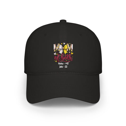 Mom Of Both Low Profile Cap — Personalized Name & Number