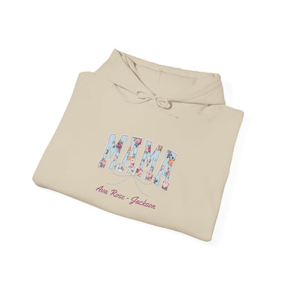 Mama Pearls Custom Kids Name Mama Hoodie — Personalized Mom Hoodie