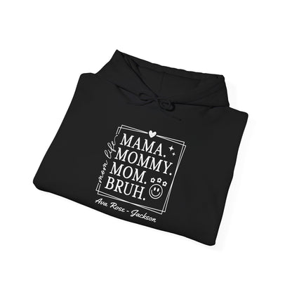 Mom Life Custom Kids Name Mama Hoodie — Personalized Mom Hoodie