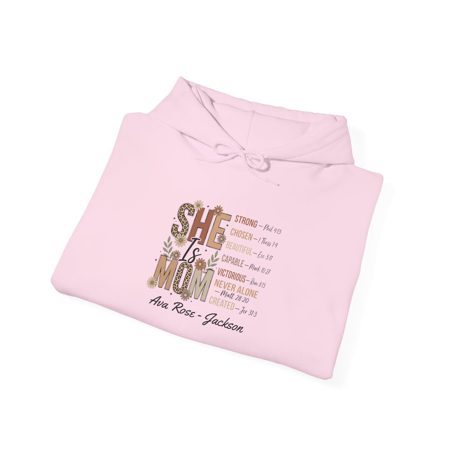 She Is Mom Custom Kids Name Mama Hoodie — Personalized Mom Hoodie