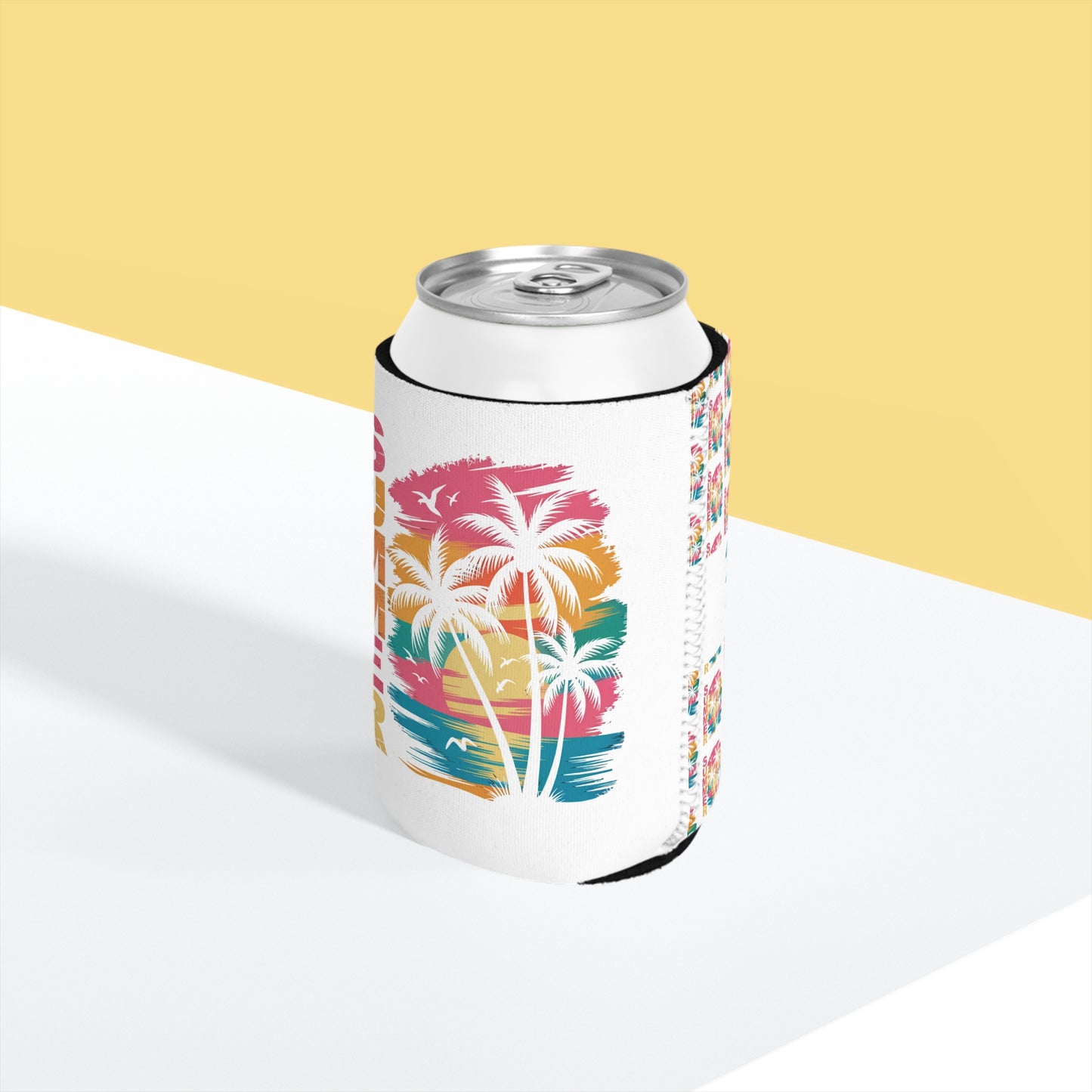 Summer Can Cooler Sleeve — Personalized Can Koozie for BBQs & Beach Days