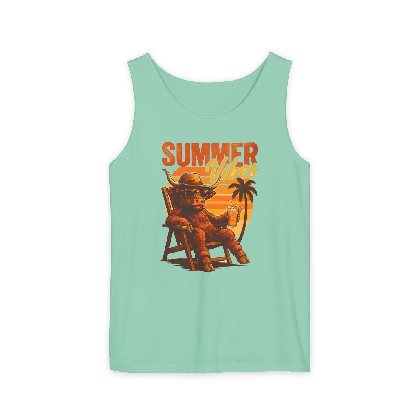 Highland Cow — Breathable Garment-Dyed Summer Tank