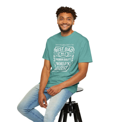 Premium Dad Custom Kid's Names— Fathers Day Tee