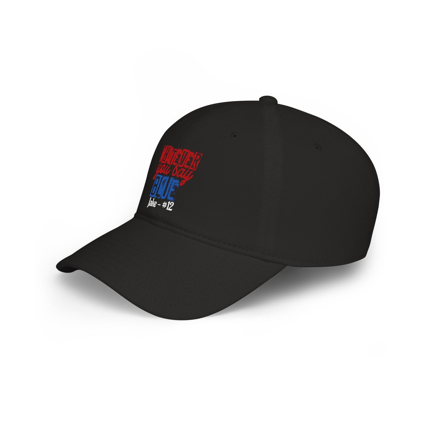 Whatever You Say Blue Low Profile Cap — Personalized Name & Number