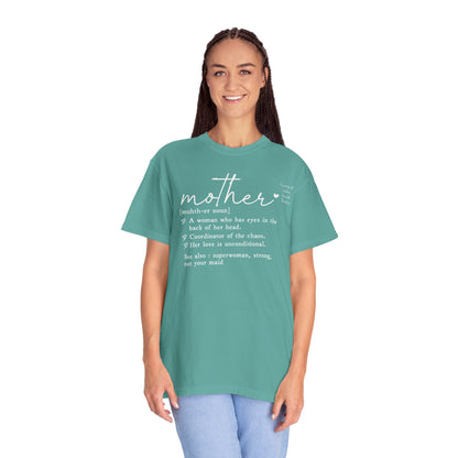 Mother Definition T-Shirt — Personalized Mom Script Graphic Tee