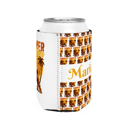 Highland Cow Can Cooler Sleeve — Personalized Can Koozie for BBQs & Beach Days
