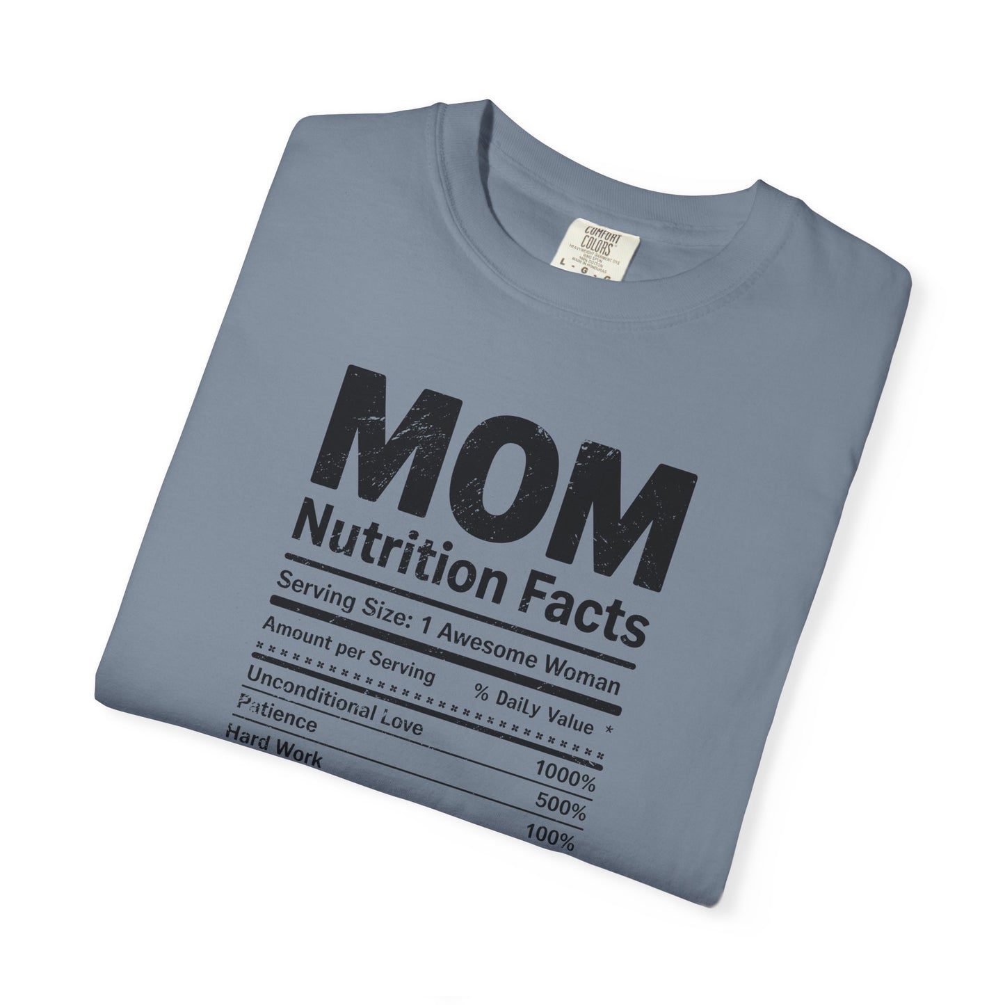 Mom Nutrition Facts T-Shirt — Mom Script Graphic Tee