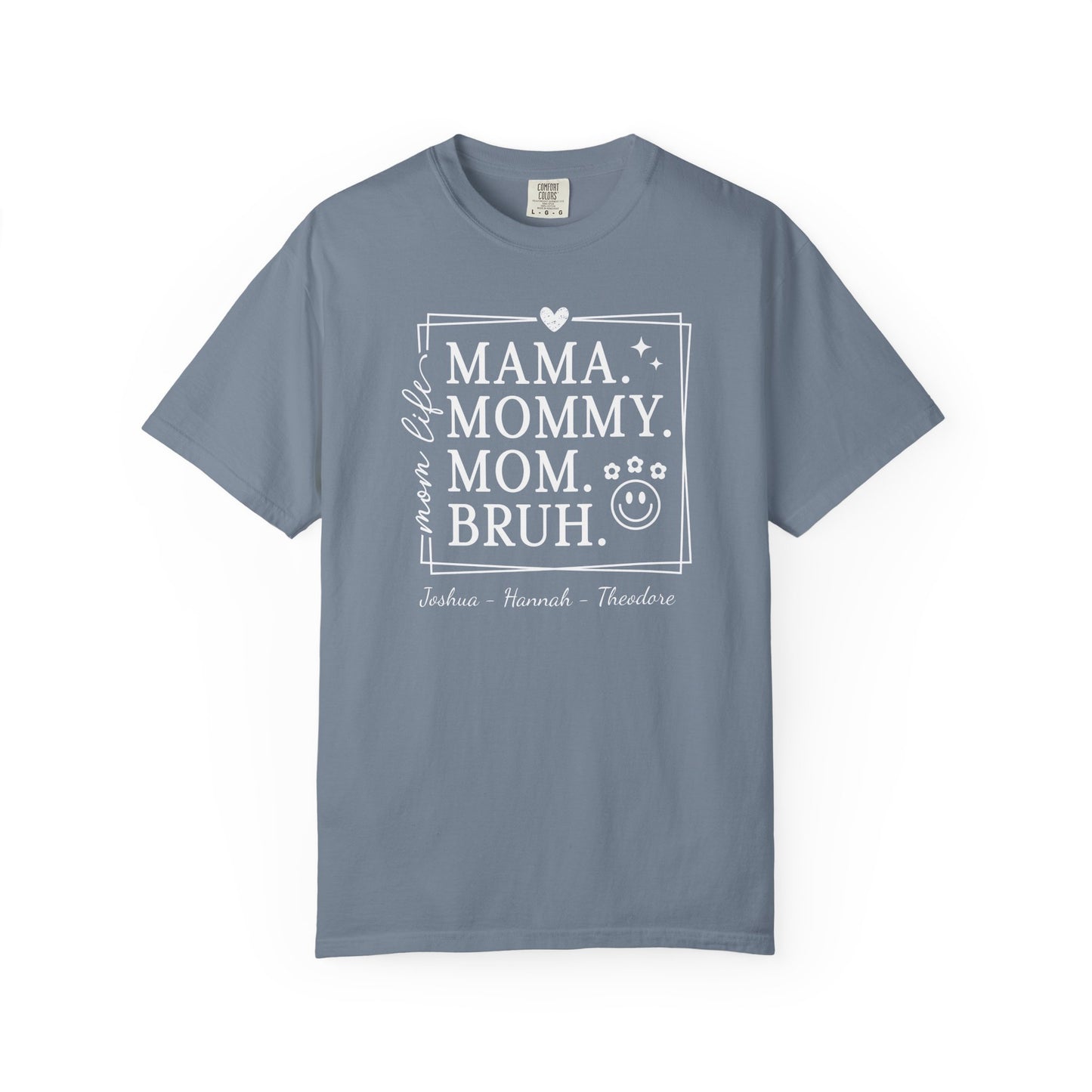 Mom Life Custom Name T-Shirt — Personalized Mom Script Graphic Tee
