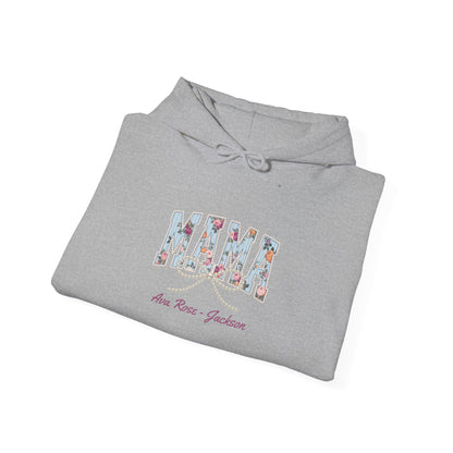 Mama Pearls Custom Kids Name Mama Hoodie — Personalized Mom Hoodie