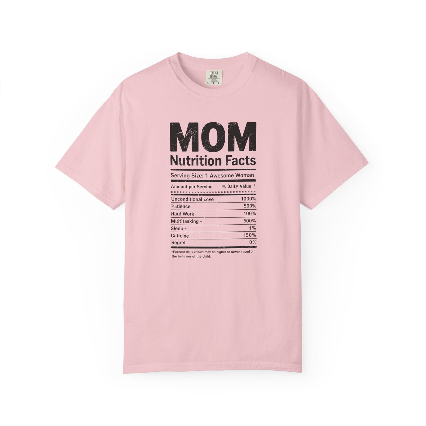 Mom Nutrition Facts T-Shirt — Mom Script Graphic Tee