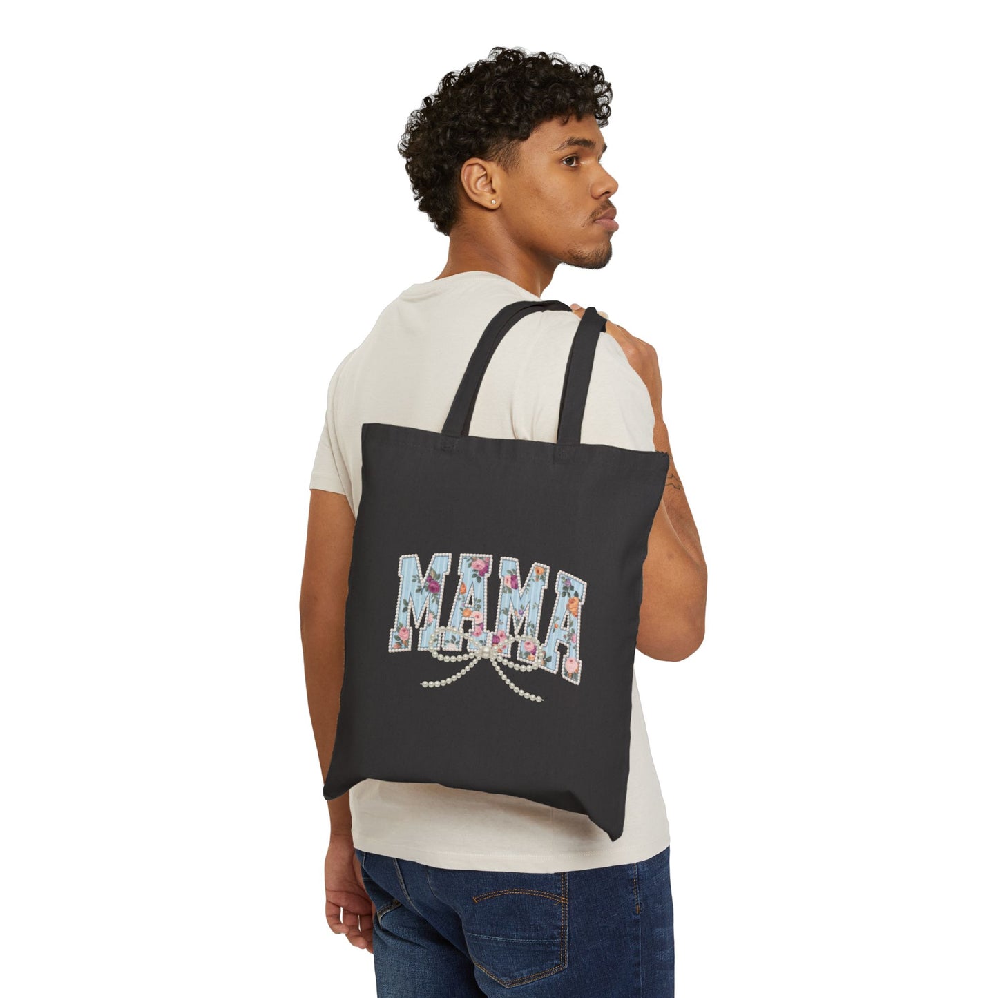 Mama Pearls -Cotton Canvas Tote Bag