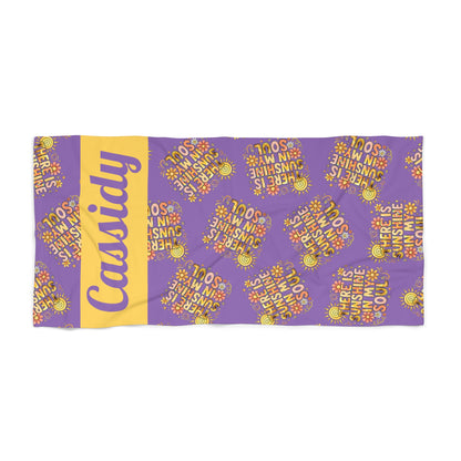 Sunshine In My Soul Beach Towel — Personalized Name & Design