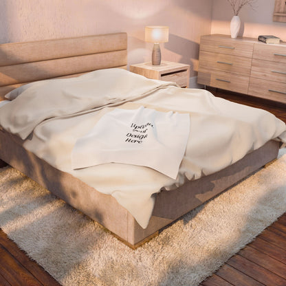 Custom Velveteen Plush Blanket — Upload Your Design