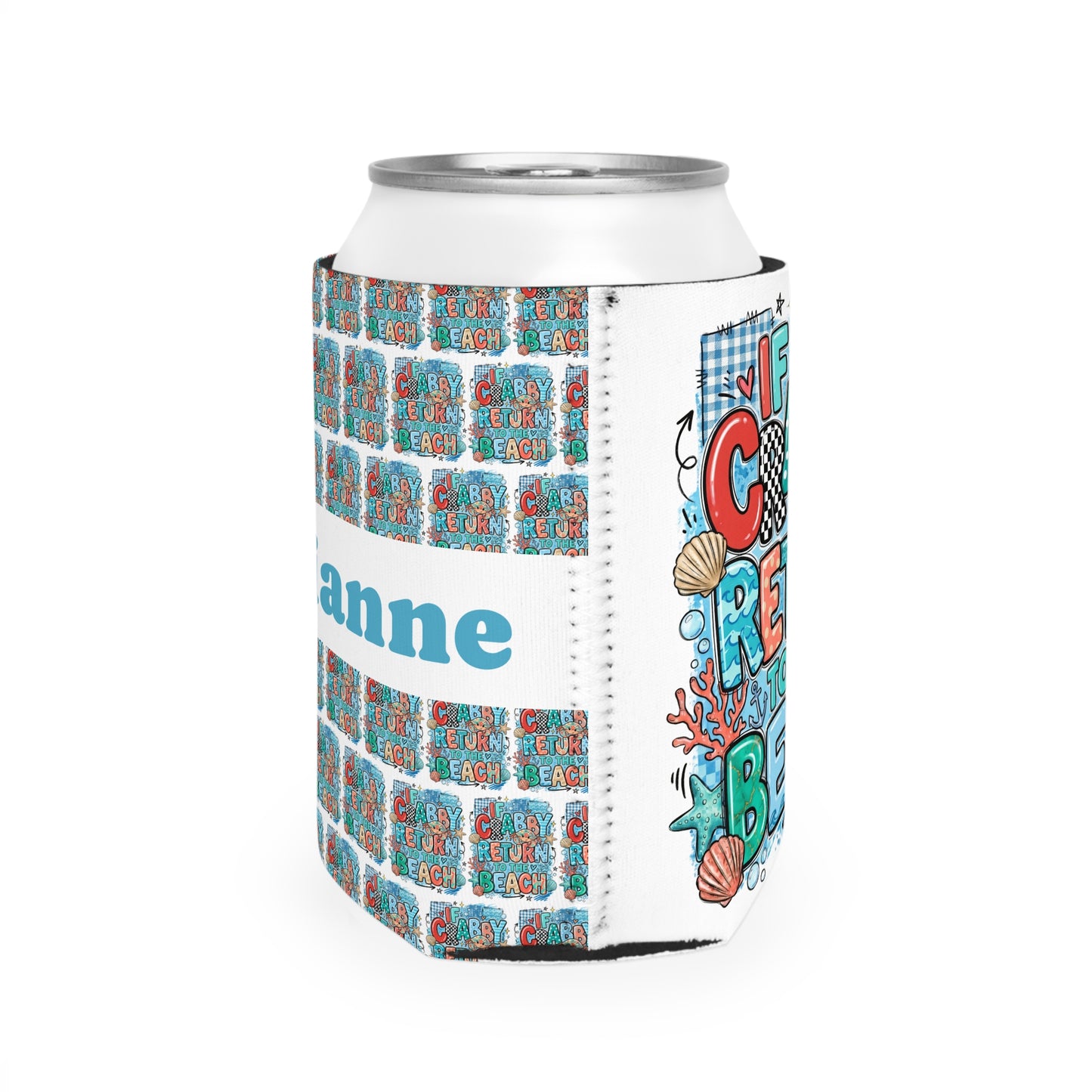 Crabby Can Cooler Sleeve — Personalized Can Koozie for BBQs & Beach Days