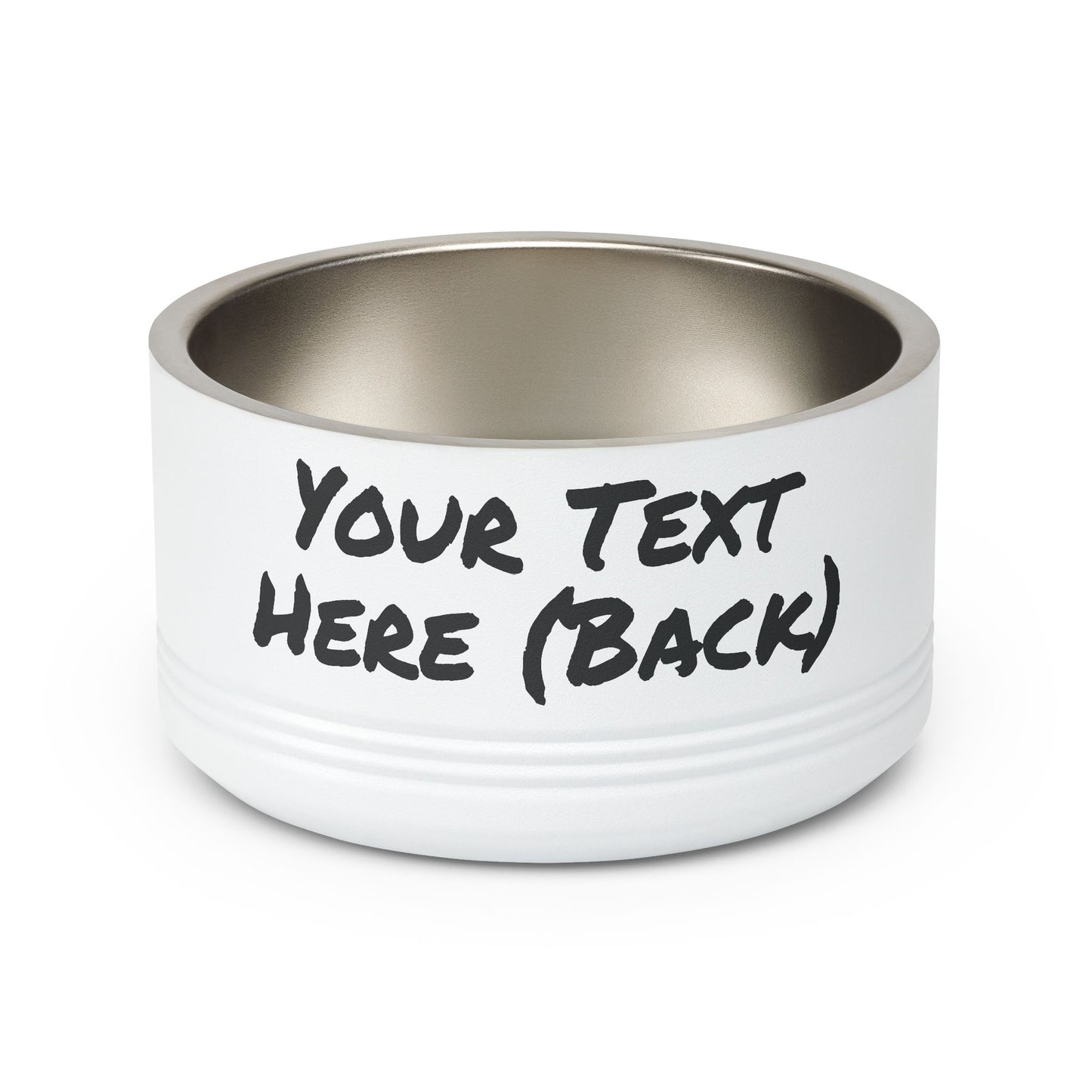 Custom Pet Bowl Black Text — Various Colors - 18oz Custom Dog & Cat Food Water Dish
