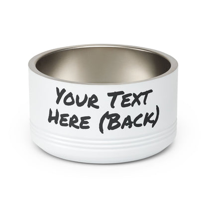 Custom Pet Bowl Black Text — Various Colors - 18oz Custom Dog & Cat Food Water Dish