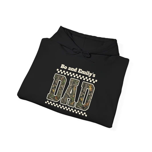 Camo Dad Custom Kid's Names Hoodie - Personalized Gift