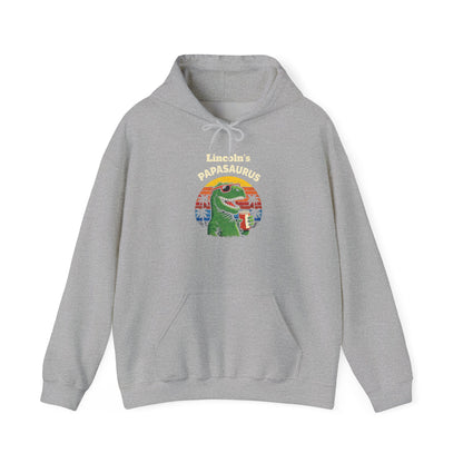 Papasaurus Custom Kid's Names Hoodie - Personalized Gift