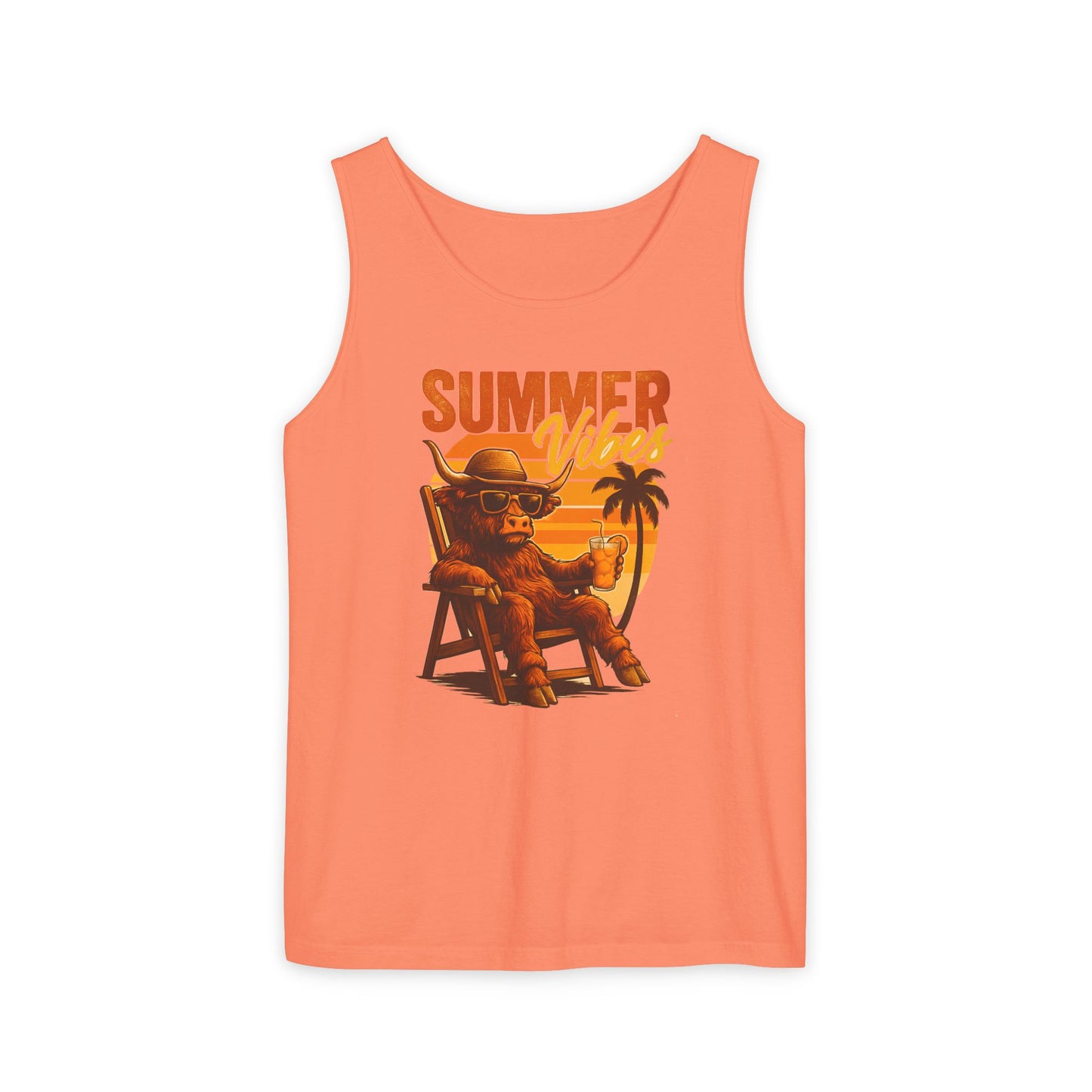 Highland Cow — Breathable Garment-Dyed Summer Tank