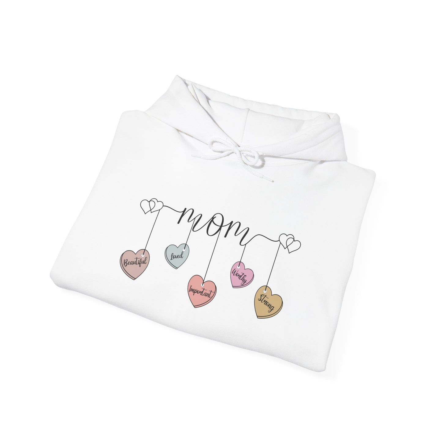 Mom Hearts — Graphic Hoodie