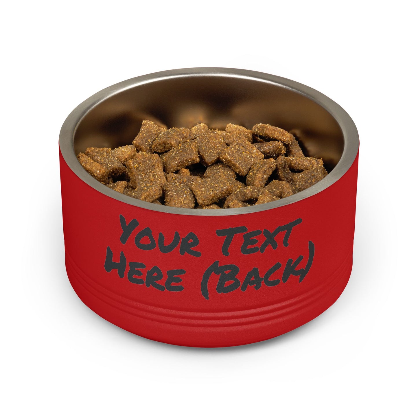 Custom Pet Bowl Black Text — Various Colors - 18oz Custom Dog & Cat Food Water Dish
