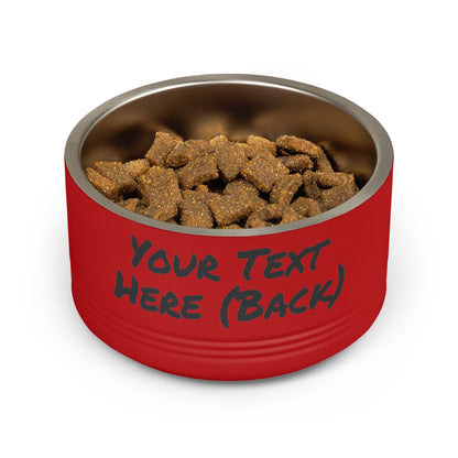 Custom Pet Bowl Black Text — Various Colors - 18oz Custom Dog & Cat Food Water Dish