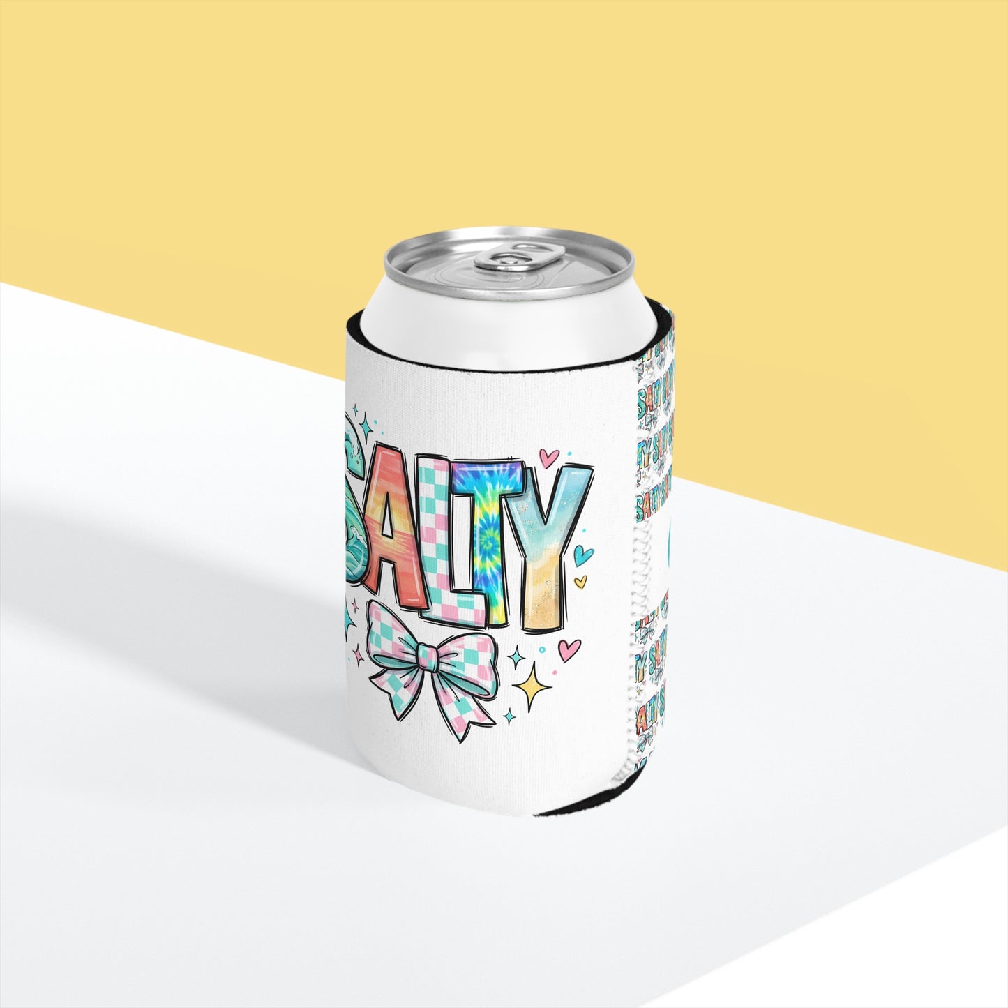 Salty Can Cooler Sleeve — Personalized Can Koozie for BBQs & Beach Days