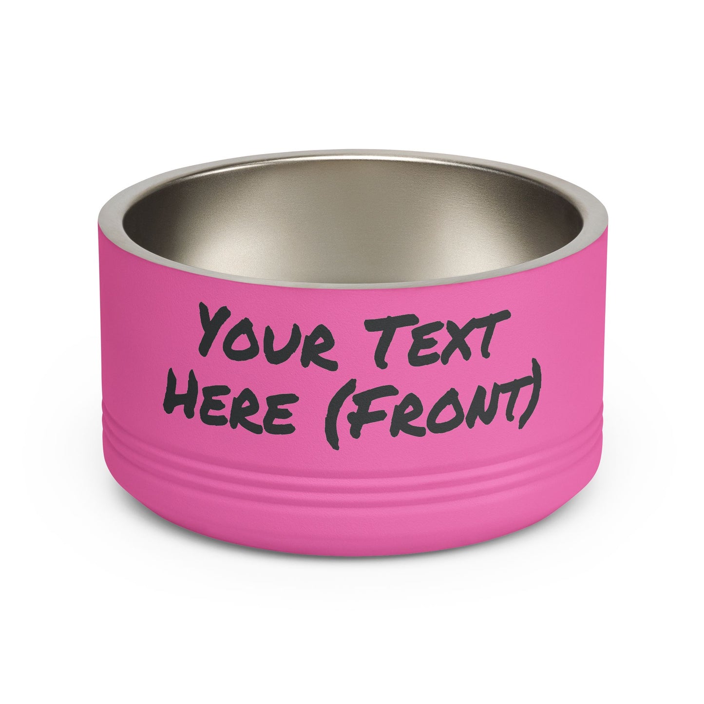 Custom Pet Bowl Black Text — Various Colors - 18oz Custom Dog & Cat Food Water Dish