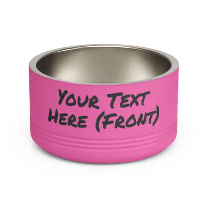 Custom Pet Bowl Black Text — Various Colors - 18oz Custom Dog & Cat Food Water Dish
