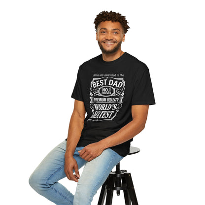 Premium Dad Custom Kid's Names— Fathers Day Tee