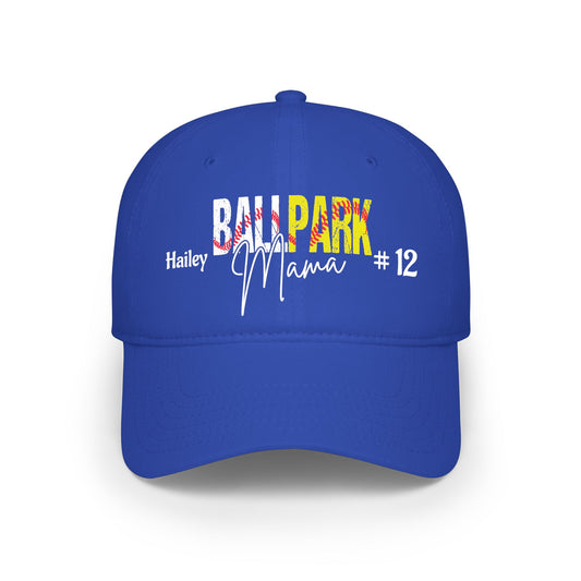 Ballpark Mama Low Profile Cap — Personalized Name & Number