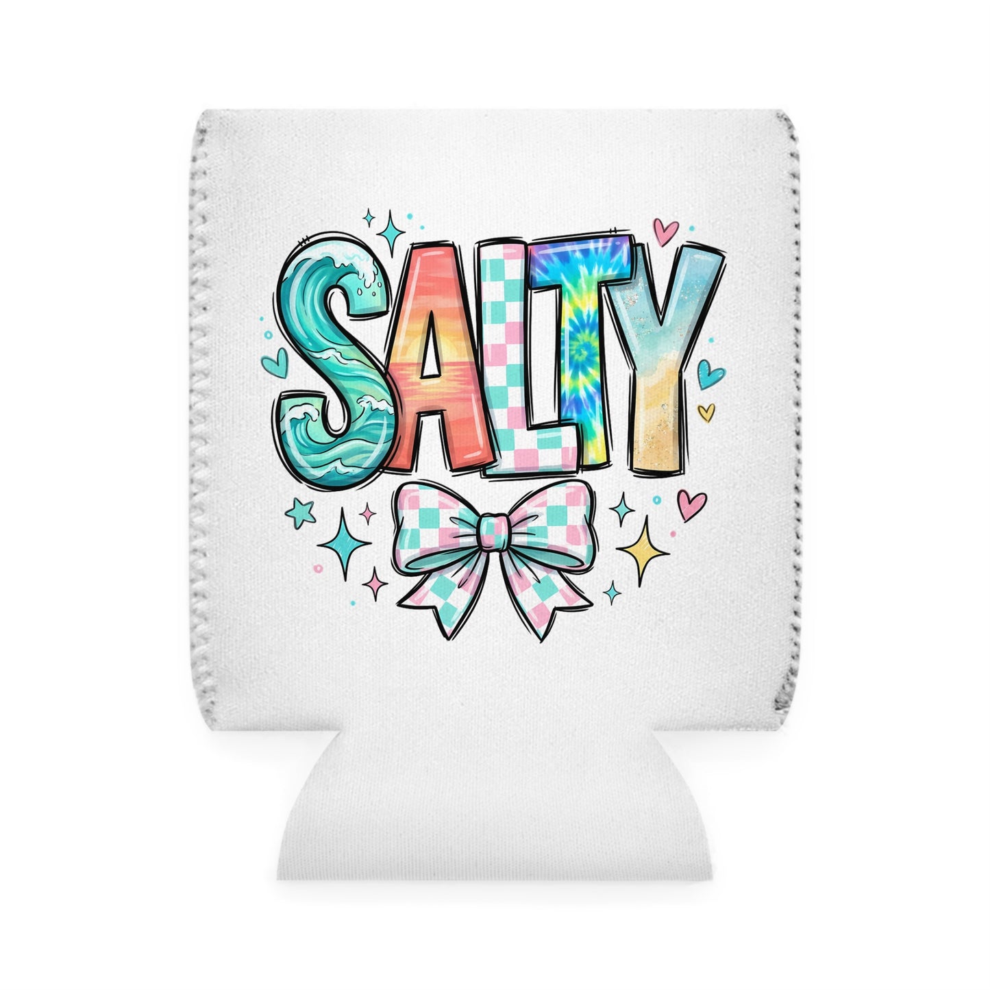 Salty Can Cooler Sleeve — Personalized Can Koozie for BBQs & Beach Days