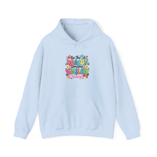 Be The Reason Someone Smiles — Inspirational Faith Graphic Hoodie